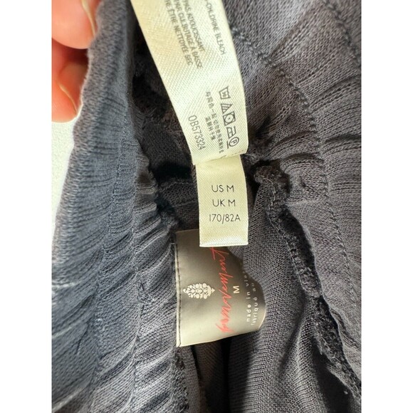 Free People Womens Pants Navy Blue Back Into It Sweatpants Tapered Jogger Medium - Picture 10 of 10